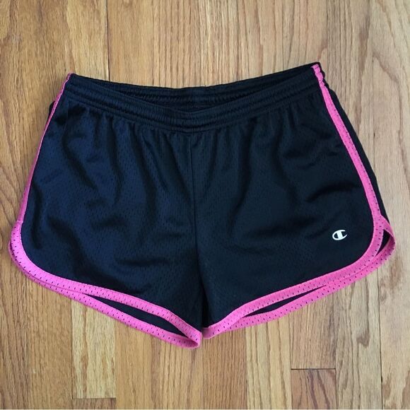 Champion Black & Pink Shorts | Size Small - Picture 1 of 6